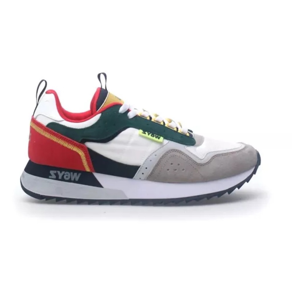 Men’s W6YZ BOB Sneakers Red White Green, Size 7 US